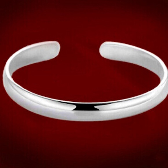 Sterling Silver Cuff Bangle Bracelet - Picture 5 of 9
